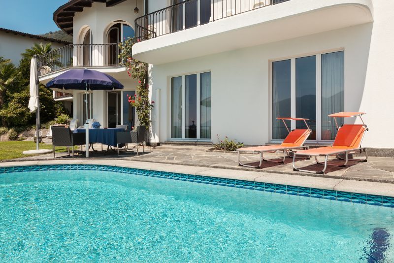 family home backyard pool